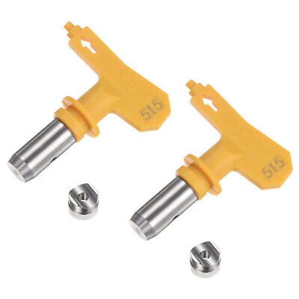 2pcs Reversible Spray Tips for Airless Sprayer 515 Paint Spray Nozzle, Yellow