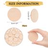 NBEADS 50 Pcs Beech Wooden Round Pieces, 5cm Unfinished Wood Circles Round Slices Wooden Cutouts Ornaments for DIY Crafts Painting Wedding and Home Decoration, 3.2mm Thick