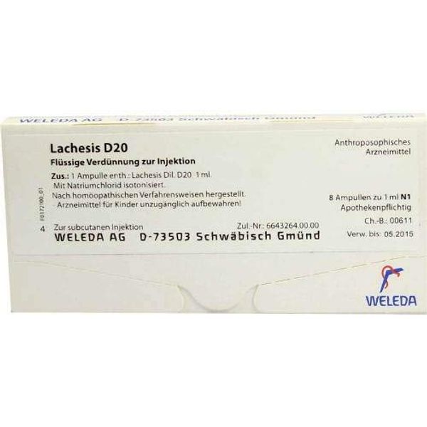 Lachesis D 20 ampoules 8 ml Ampoules