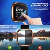 LEIXIUER Soft TPU Screen Protector Compatible for Fitbit Versa 4 Smartwatch, Full Coverage Shockproof Touch-Sensitive Scratch Resistant Protective Case for Fitbit Versa 4 Watch, Rose Gold