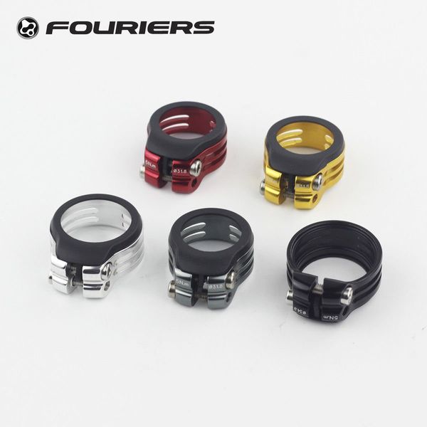 FOURIERS Seatpost Clamp Seat Clamp Red Seatpost Clamp Red 31.8mm