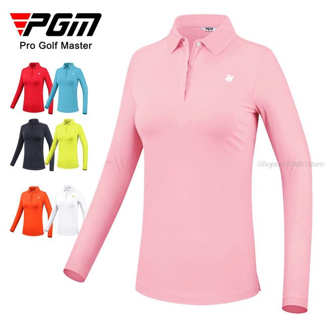 Pgm Men's Long Sleeve Golf Shirts Casual Sports T-Shirt