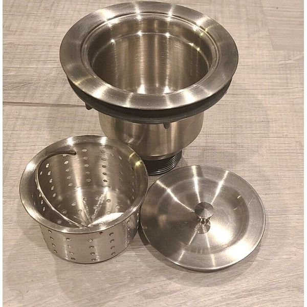 Tecassa 4 Inc Stainless Steel 4" Basket Strainer with Drain Assembly