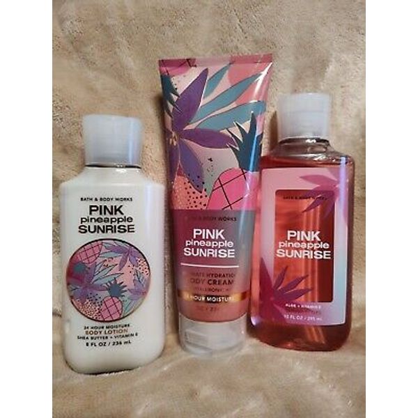 Pink Pineapple Sunrise Body Cream & Body  Lotion & Shower Gel Brand New!