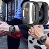 YAODLE Compatible for Fitbit Sense 2/Versa 4 Case with 9H Tempered Glass Screen Protector, Full Coverage Ultra-Thin PC Cover Bumper(Transparent)