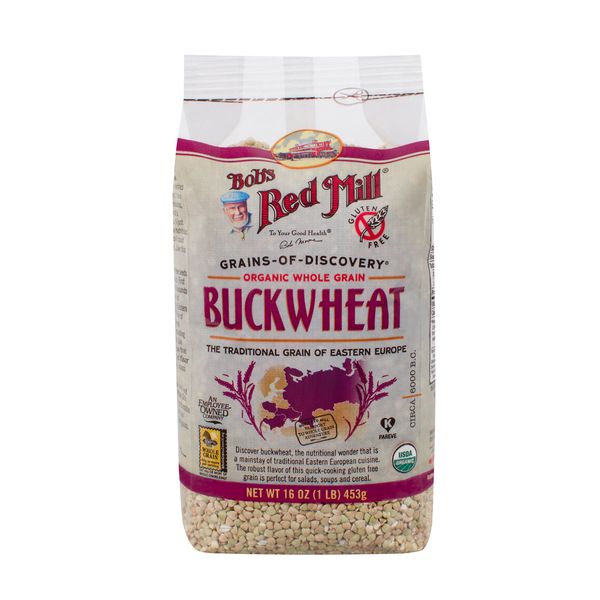 Bob's Red Mill, Organic Whole Grain Buckwheat Groats, Gluten Free, 16 Ounce (453 g)