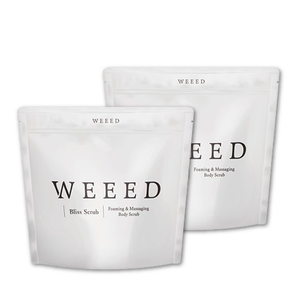 WEEED Bliss Scrub, Body Scrub, Salt, Vanilla & Lavender Scent, Medicinal Use, Made in Japan, 4.2 oz (120 g) (Set of 2)