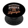 Smash Burger Lover Grilled Cheeseburger Flat Top Cooking PopSockets Adhesive PopGrip
