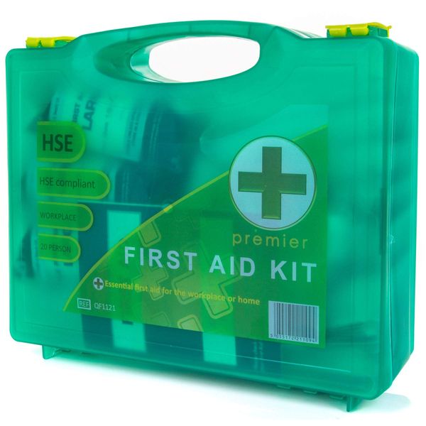 87 Piece Premium HSE First Aid Kit - Hard Shell Box 1-20 Person Office, Home, Caravan, Workplace**G