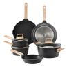 17 Piece Pots and Pans Set Granite Nonstick Kitchen Cookware Induction