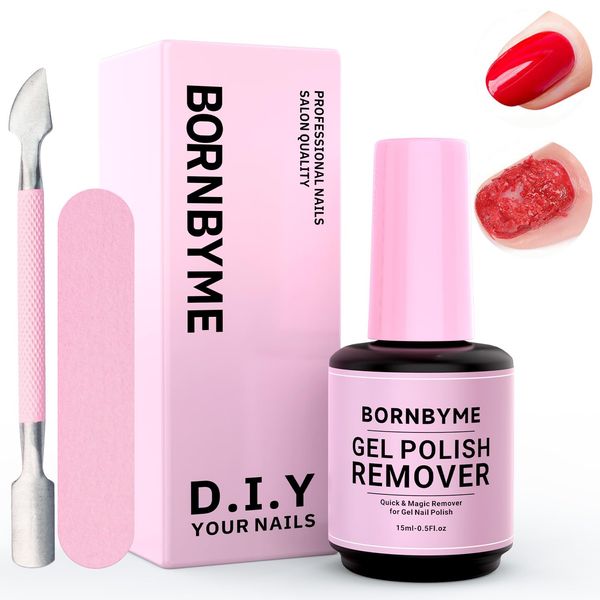 Gel Nail Polish Remover, BORNBYME 3 PCS Nail Gel Polish Remover Kit Quick Remove Sock-off Gel Nails False Nail Tips Acrylic Nail Remover