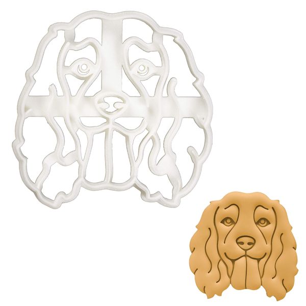 Working Cocker Spaniel Face cookie cutter, 1 piece - Bakerlogy
