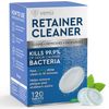 Retainer Cleaner 120 Denture Cleaning Tablets Stain Cleanser Plaque Remover