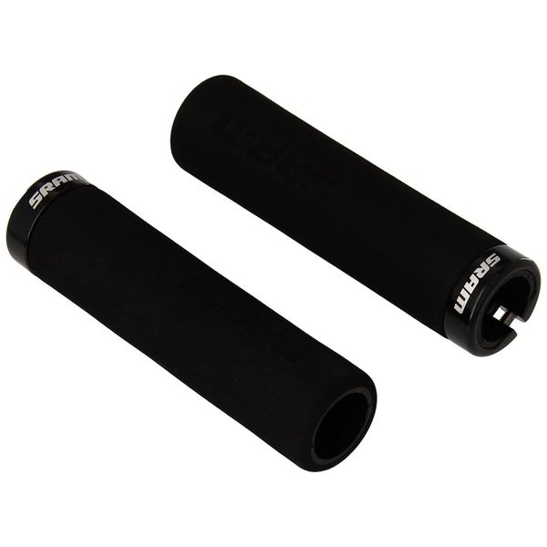 Sram MTB 00.7915.068.010 Locking Foam Grips with Single Clamp, Black, 12.9 cm