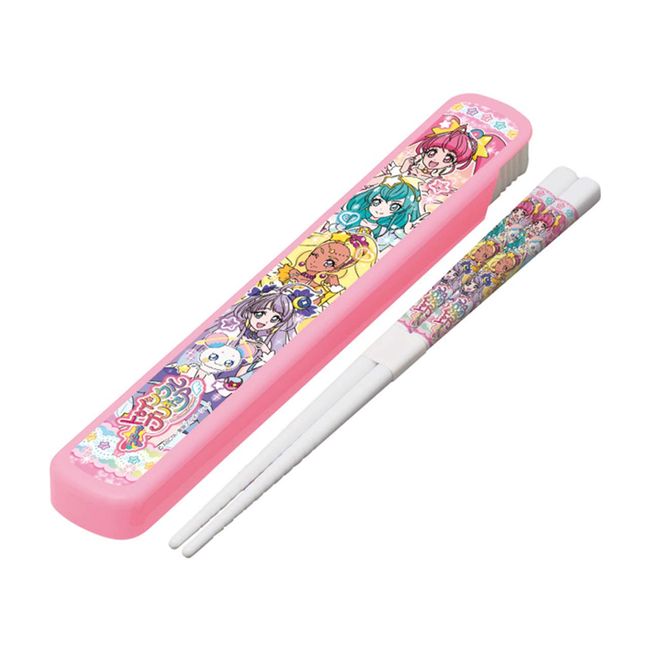 Komori Resin Star Twinkle Pretty Cure Chopsticks Case Pink 16.5cm