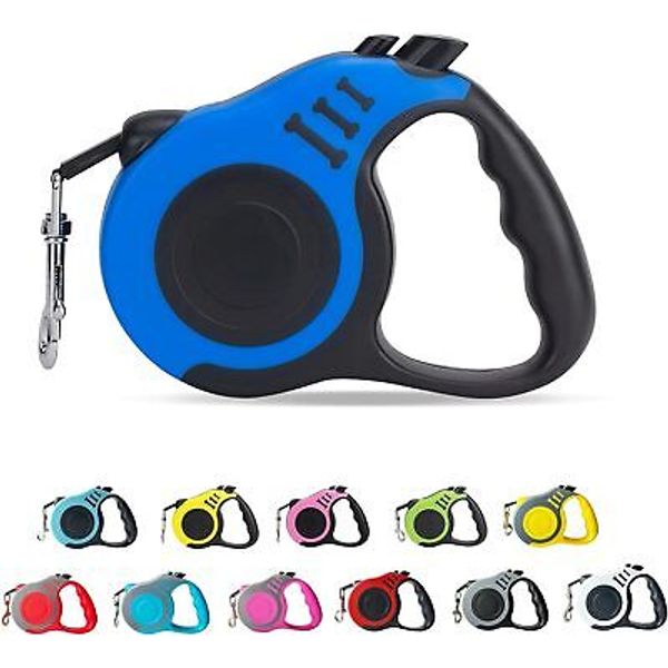 Retractable Dog Leash Automatic Telescopic Tractor Tape, Pet 10FEET, Blue