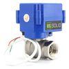 U.S. Solid 3/4" Motorized Ball Valve Stainless Steel Electrical Ball Valve, 9-24V AC/DC, 2 Wire Auto Return Setup
