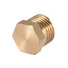 sourcing map Brass Pipe Fitting, Cored Hex Head Plug 1/4" G Male Thread Connector Coupling Adapter 4pcs