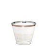 36 pcs 10 oz Clear with Rose Gold Rim Plastic Cups Disposable Tableware Wedding
