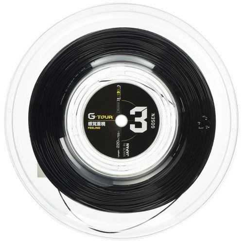 Gosen (Gosen) Rigid Tennis String G – tour3 X L (1.28 mm) Roll BK tsgt302bk