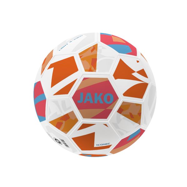 JAKO Lightball Iconic, weiß/Coral/Light orange, 4 (290g)