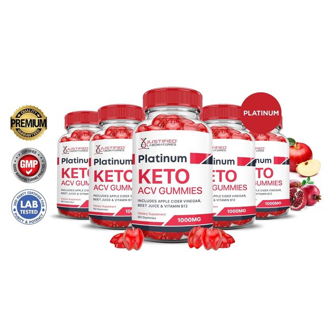 Platinum Keto ACV Gummies 1000MG Apple Cider Vinegar 300 Gummys