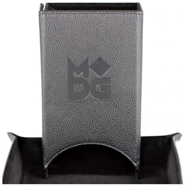 Metallic Dice Games FanRoll Fold Up Dice Tower: Black, Role Playing Game Dice Accessories for Dungeons and Dragons