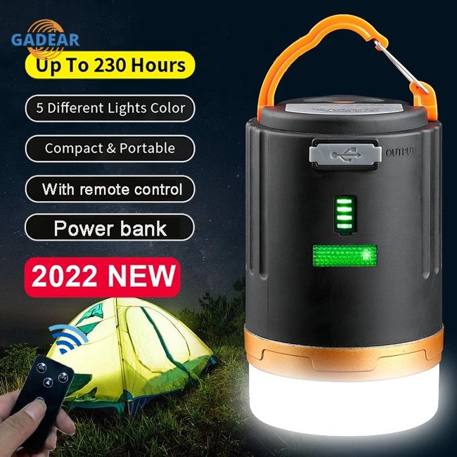 Camping Lantern Rechargeable 3000 Capacity Power Bank Camping Flashlight  Waterproof Led Portable Camping Lamp Torch Flash Light