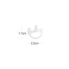 Air Tube Type Intercom Earbuds Silicone Ear Molds Small for Right and Left Ear (Set of 6) White