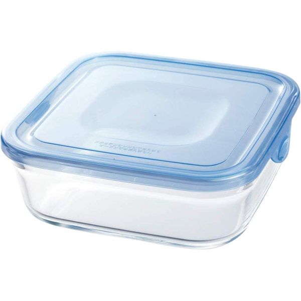 Iwaki KBT3247BLN Pack & Range Microwave-safe Container, Aqua Blue, Square