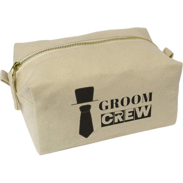 'Groom Crew' Canvas Wash Bag/Makeup Case (CS00039984)