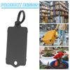 PATIKIL Reusable Plastic Tags, 100pcs Waterproof Shipping Labels, Black