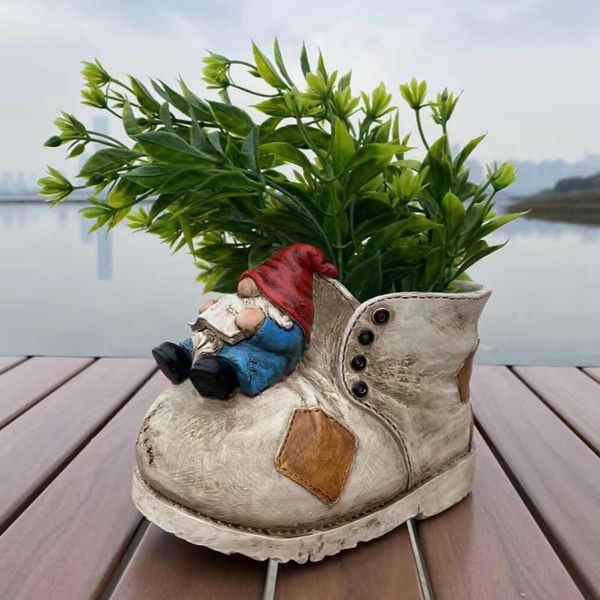 Cowboy Boot Planter Cowboy Flower Succulents Plant Pot Gnomes Flower Container