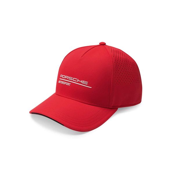 Porsche Motorsport Perforated Five Panel Baseball Cap Red