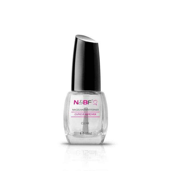 N&BF Nagelhautentferner 15ml Clear | Cuticle Remover Öl zum sanften Entfernen der Nagelhaut | Nagelhautöl vegan | Cuticle Oil mit pflanzlichen Ölen