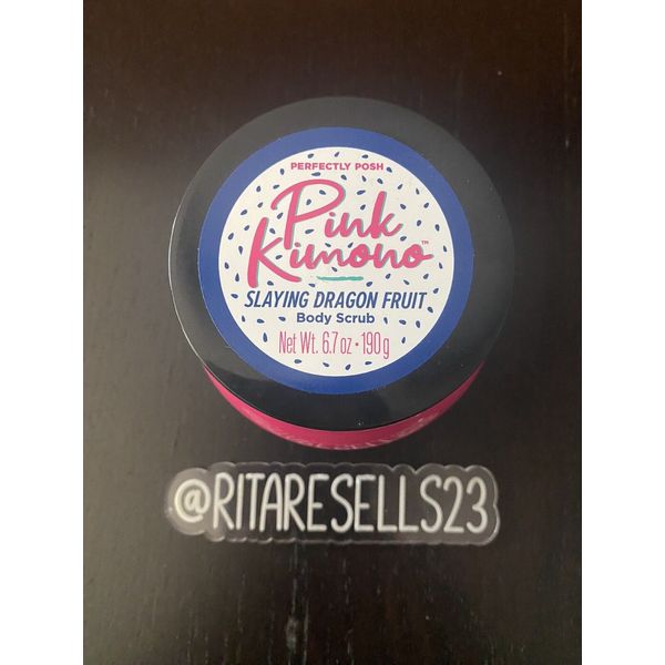 Perfectly Posh PINK KIMONO SLAYING DRAGON FRUIT Body Scrub 6.7oz NEW