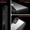 TENDLIN Compatible with iPhone XS MAX Case Crystal Clear Hard Back Soft Bumper Protective Case (Black)