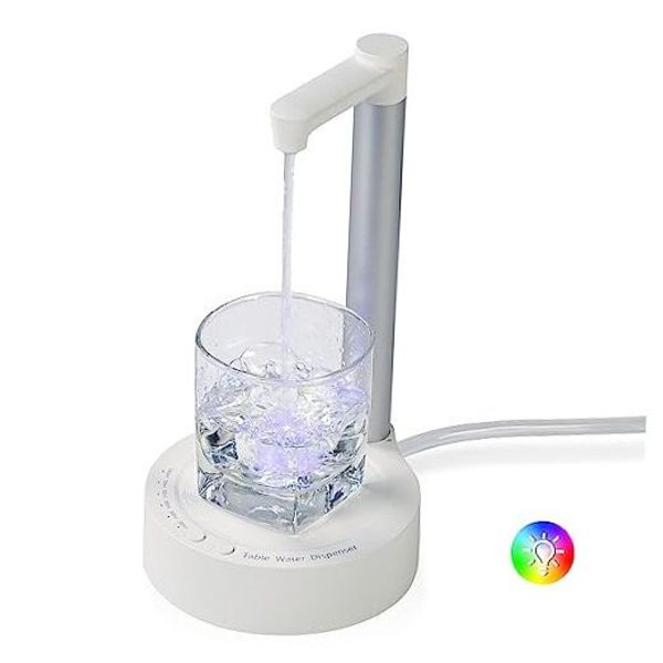 Desktop Water Bottle Dispenser,New upgrade RGB Ambient Light, Bedside Water