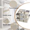 Drawer Organizer 12 Set Fabric Closet Organizer Storage Baskets Foldable Beige