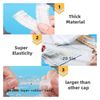 YIZIJIZI 30PCS Disposable Shower Caps, Large Thick Clear Waterproof Shower Cap for Women, large Size 20.5", Home Use, Spa, Hotel and Hair Salon, Clear Shower Caps for Travel