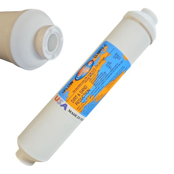 Omnipure CL10PF5-C Sediment 5 Micron Inline Water Filter ( 2" X 10" ) 3/8"FPT