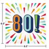 Creative Converting Birthday Burst 80 Napkins, 6.5", Multi-color