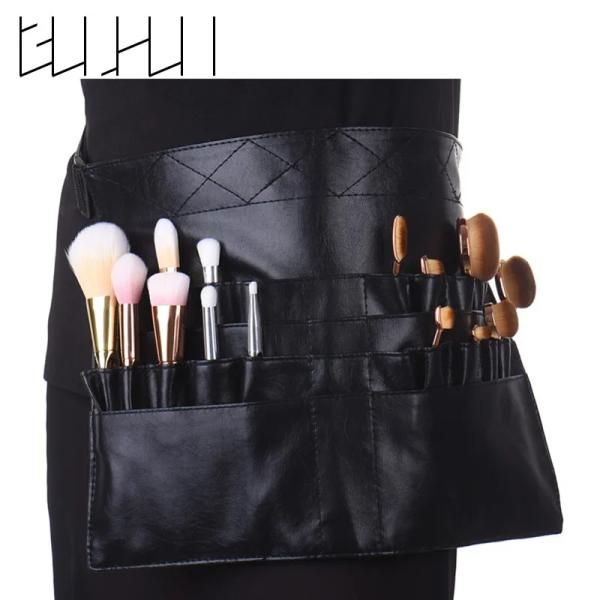 Black 2 Array Makeup Brush Holder Stand 24 Pockets Strap Belt Waist Bag Salon Artist Cosmetics 1pc