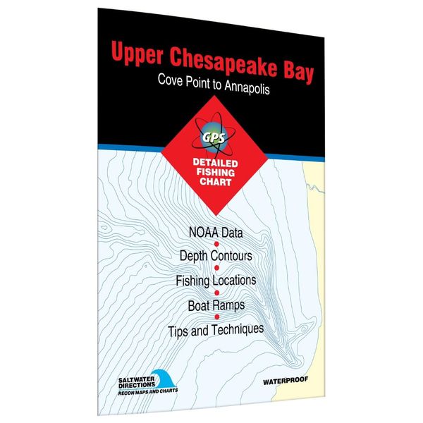 Upper Chesapeake Bay Cove Point to Annapolis Fishing Map