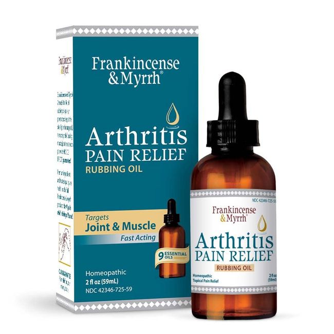 Frankincense & Myrrh Arthritis Pain Relief Rubbing Oil – Fast Acting Pain Relief with Essential Oils, 2 Fluid Ounces - 1 Pack