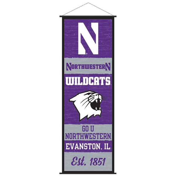 Northwestern Wildcats Banner and Scroll Sign