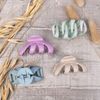 CHIARA AMBRA 4-Piece Set, Hair Claw Set, Large Organic Hair Claw Clip, 8cm with Straw, Matte, Suitable for Women & Kids, Any Hair Type, Thick Hair (Large, 4 Colours)
