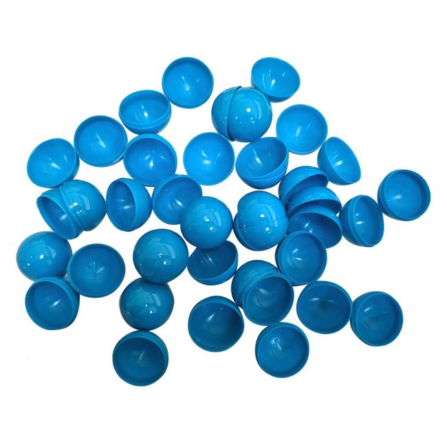 Wakauto 50pcs Bingo Ball Hollow Lotto Ball, Diameter 40MM Lottery Ball for Game Party (Blue)