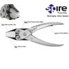 Double Nylon Jaw Parallel Flat Nose Pliers with Spring Jewlery Opticians Frame Fixing Tool