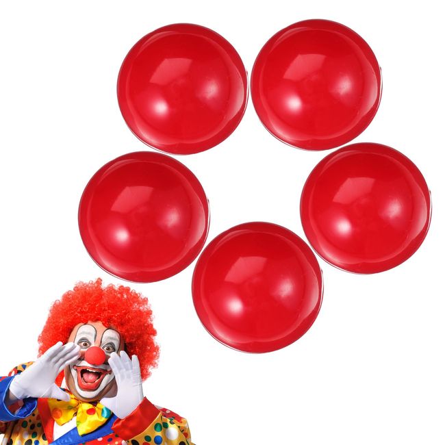 TOYMYTOY 5pcs Clown Nose Plastic Shiny Red Nose Dress Up Props Party Costume Kids Toys